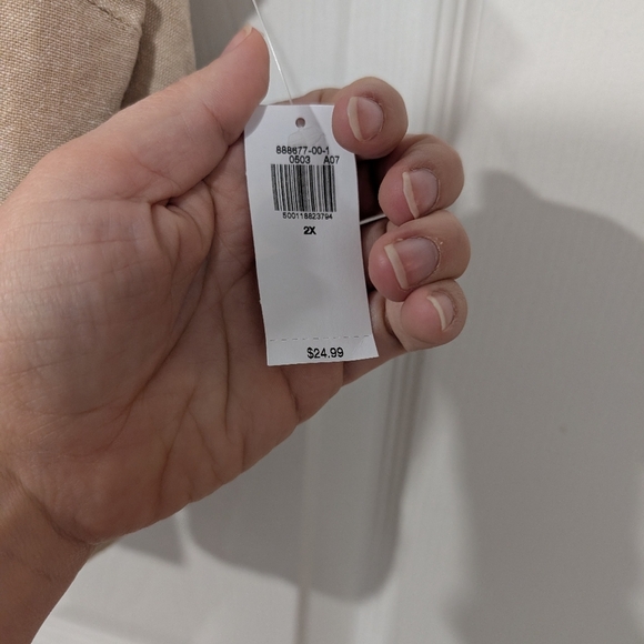 NWT Old Navy Beige Sleeveless Linen-Blend Crop Top in Size 2X - Picture 6 of 9